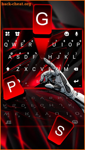 Red Black 3D Keyboard Theme screenshot