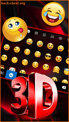 Red Black 3D Keyboard Theme screenshot