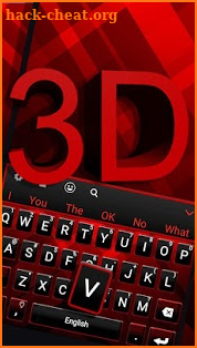 Red Black 3D Theme Keyboard screenshot