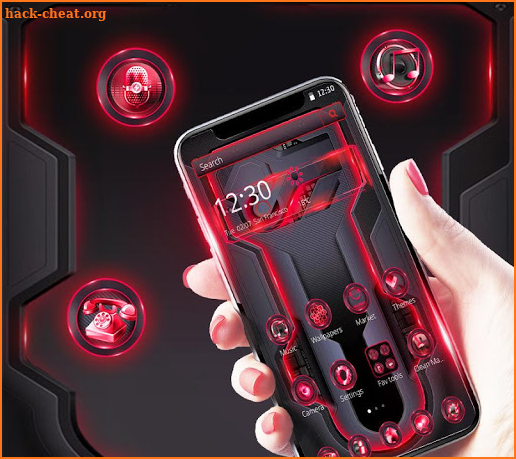 Red Black Business Technology Theme screenshot