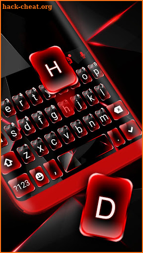 Red Black Glass Keyboard Theme screenshot