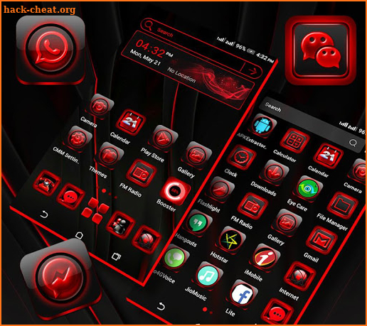 Red Black Launcher Theme screenshot