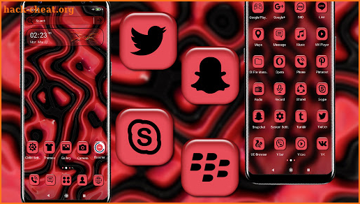 Red Black Liquid Theme screenshot