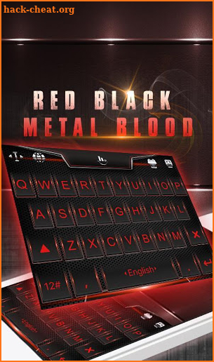 Red Black Metal Blood Keyboard Theme screenshot
