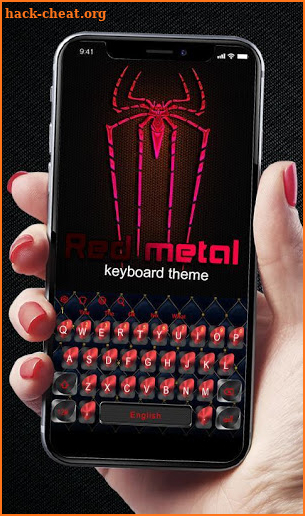 Red Black Metal Keyboard Theme screenshot