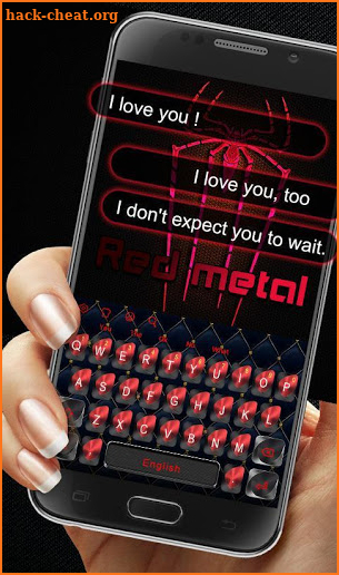 Red Black Metal Keyboard Theme screenshot