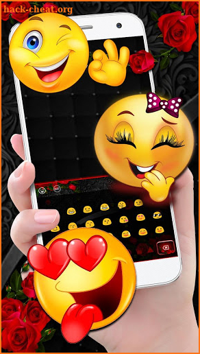 Red Black Rose Keyboard screenshot