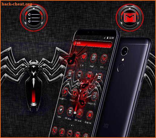 Red Black Spider Theme screenshot