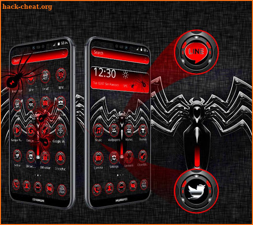 Red Black Spider Theme screenshot