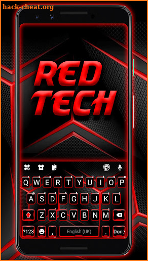 Red Black Tech Keyboard Background screenshot