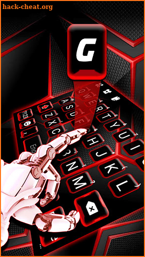 Red Black Tech Keyboard Background screenshot
