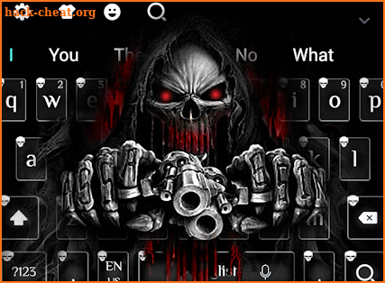 Red Blood Skull Guns keyboard theme screenshot