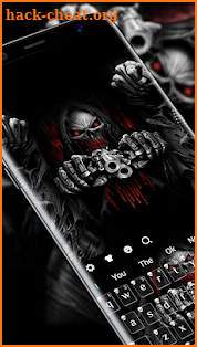 Red Blood Skull Guns keyboard theme screenshot