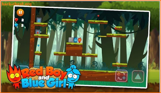 Red boy and Blue girl in Forest Temple Maze screenshot