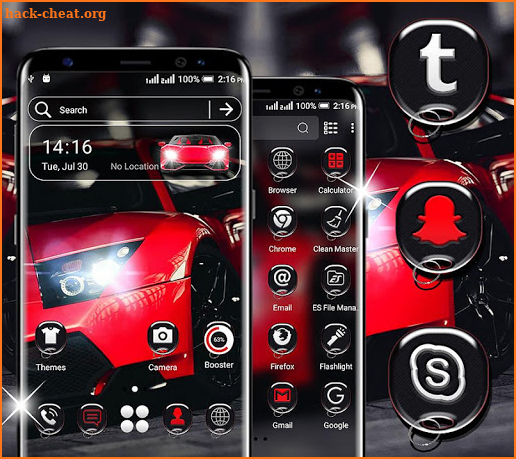 Red Car Launcher Theme screenshot