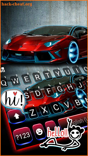 Red Car Racing Keyboard Background screenshot