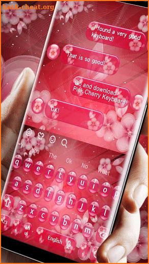 Red Cherry Flower Keyboard screenshot