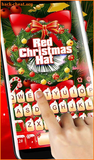 Red Christmas Hat Keyboard Theme screenshot