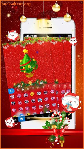 Red Christmas Keyboard Theme screenshot