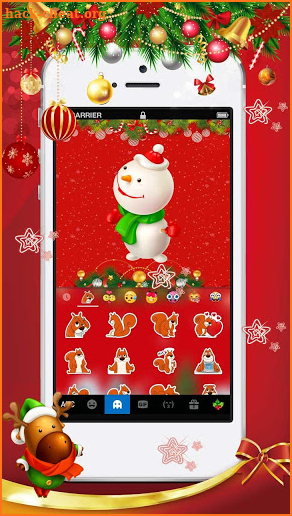 Red Christmas Keyboard Theme screenshot