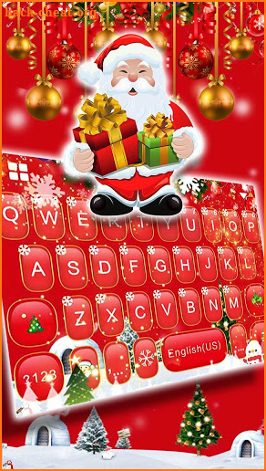 Red Christmas1 Keyboard Theme screenshot