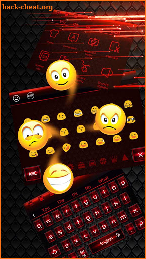 Red Cool Metal Keyboard screenshot