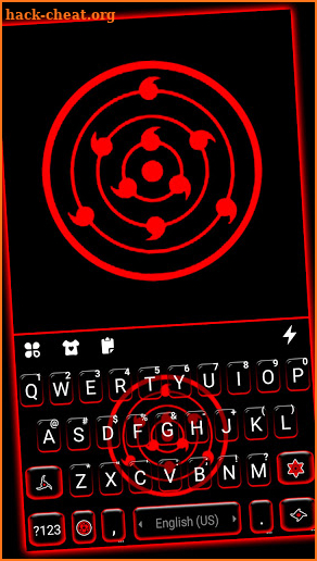 Red Cool Sharingan Keyboard Background screenshot