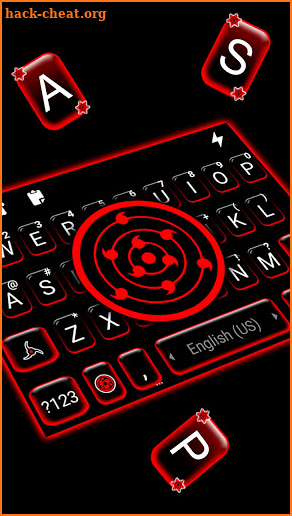 Red Cool Sharingan Keyboard Background screenshot