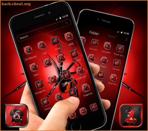 Red Dark Black Spider Launcher Theme 🕷️🕸️ screenshot