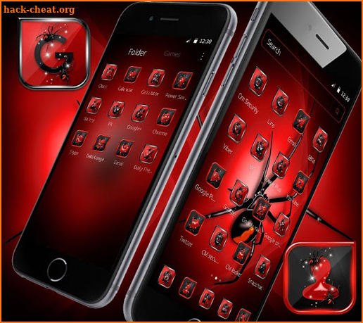 Red Dark Black Spider Launcher Theme 🕷️🕸️ screenshot