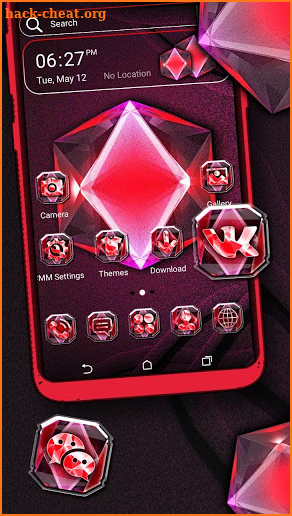Red Diamond Launcher Theme screenshot