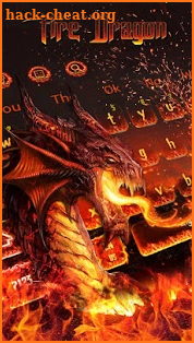 Red Fire Dragon Keyboard Theme screenshot