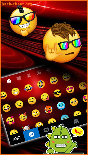 Red Flash 3D Keyboard Background screenshot