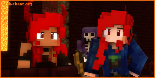 Red Girl Skin for Minecraft screenshot