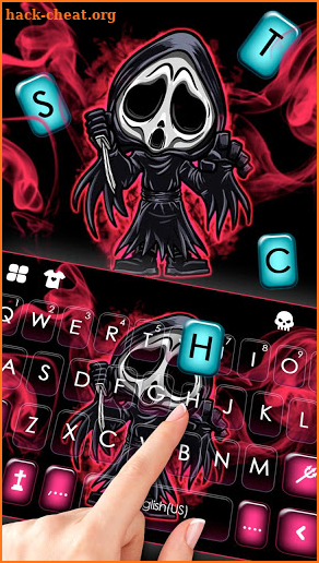 Red Grim Reaper Keyboard Theme screenshot