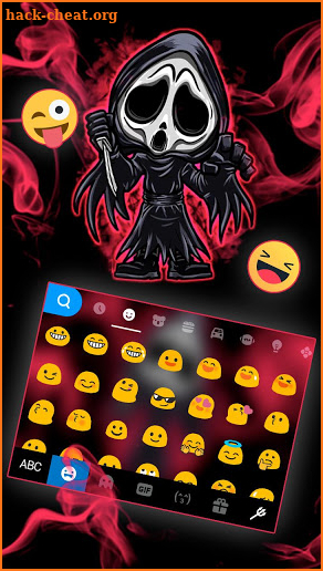 Red Grim Reaper Keyboard Theme screenshot