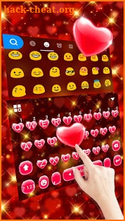 Red Heart Keyboard Theme screenshot