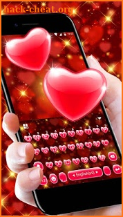 Red Heart Keyboard Theme screenshot