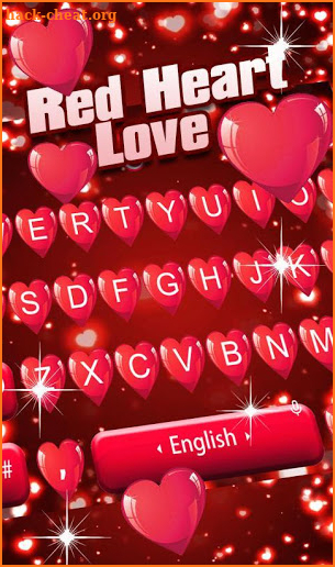 Red Heart Love Keyboard Theme screenshot