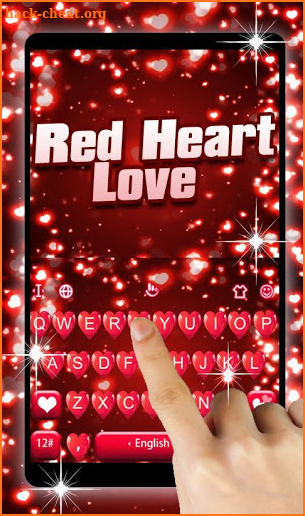 Red Heart Love Keyboard Theme screenshot