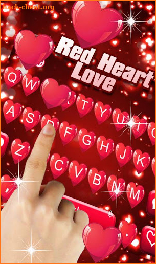 Red Heart Love Keyboard Theme screenshot