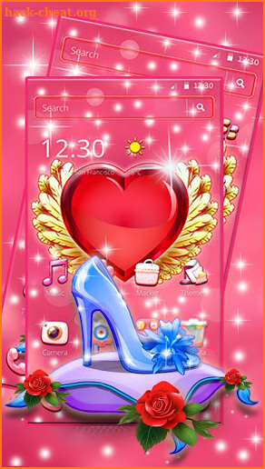 Red Heart Sandal 2D Theme screenshot