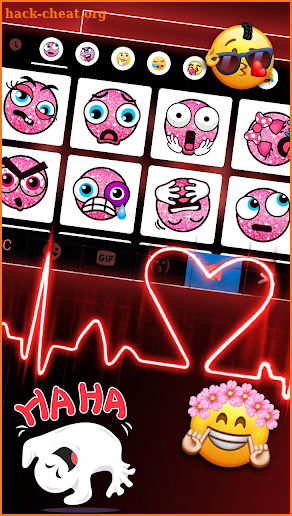 Red Heartbeat Keyboard Theme screenshot