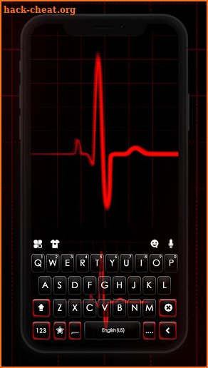 Red Heartbeat Live Keyboard Background screenshot