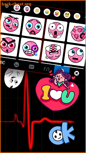 Red Heartbeat Live Keyboard Background screenshot