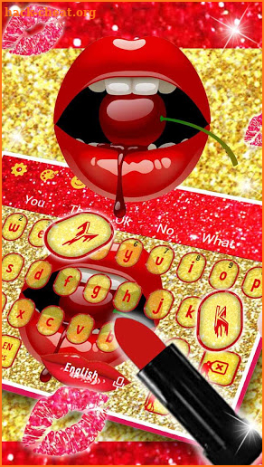 Red Hot Kiss Lip Keyboard screenshot