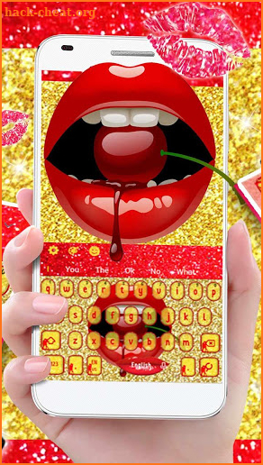 Red Hot Kiss Lip Keyboard screenshot