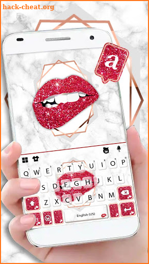 Red Hot Lips Keyboard Theme screenshot