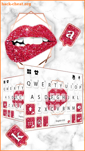 Red Hot Lips Keyboard Theme screenshot