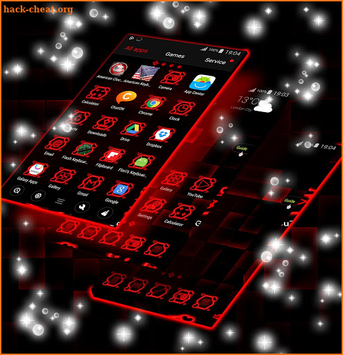 Red Launcher Theme screenshot